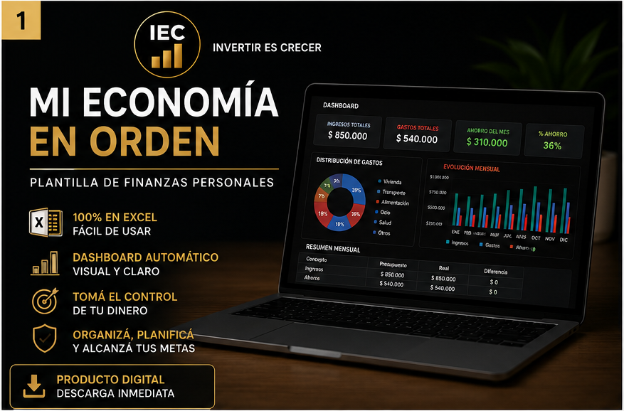 IEC | Mi Economía en Orden - Plantilla de Finanzas Personales